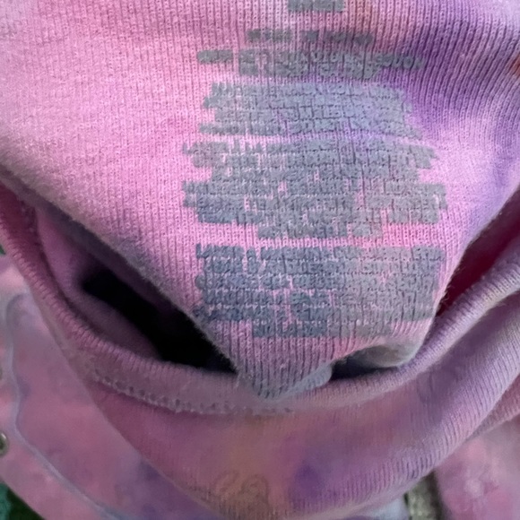 TIE DYE 6-9 MONTH BABY GIRL BODYSUIT SHIRT TOP LONG SLEEVE MONKEY HEART ART - Picture 4 of 9